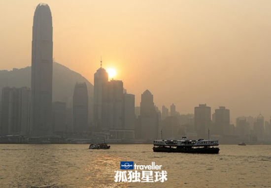 维港落日