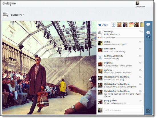 Burberry品牌Instagram账号
