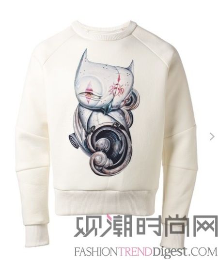 JUUN J白色棉质卫衣