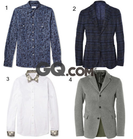 1、HENTSCH MAN衬衣 ¥约1500;2、SLOWEAR 西装 ¥约7000;3、ALEXANDER MCQUEEN 衬衣 ¥约6500;4、JILL SANDER 西装 ¥约1750