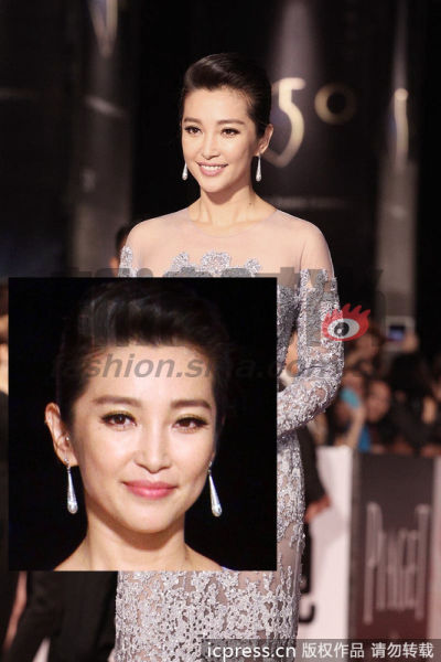 李冰冰以自然清透淡妆现身第50届金马奖造型师航悦与金马奖评审李冰冰合照