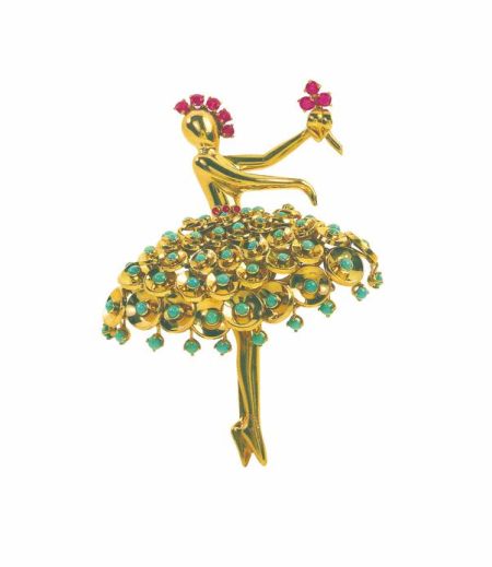 Van Cleef & Arpels芭蕾舞者博物馆珍藏系列Danseuse 胸针