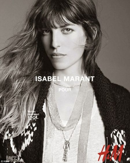 Lou Doillon为Isabel Marant H&M合作系列拍摄的广告
