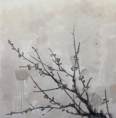 《病梅 》，200×200cm ，2011年，布面丙烯