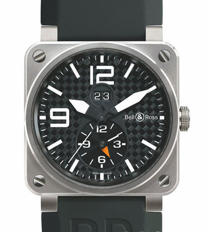 柏莱士BELL & ROSS GMT INSTRUMENT钛金属两地时间大日历手表