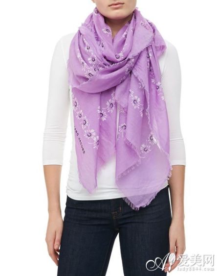 Marc Jacobs花朵流苏围巾 Marc Jacobs花朵流苏围巾
