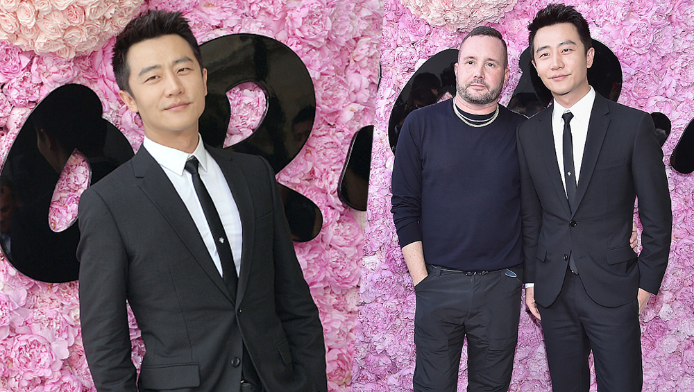 黄轩助阵Dior Homme新设计师首秀 西装革履帅气挺拔