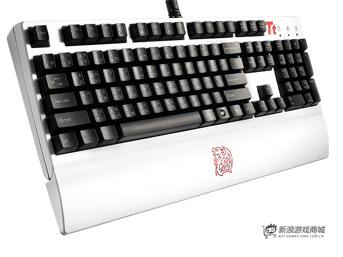 曜越Ttesports拓荒者G1白色版KB-MEG005USC01电竞键盘