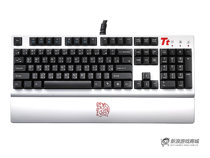 曜越Ttesports拓荒者G1白色版KB-MEG005USC01电竞键盘