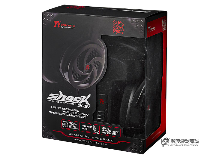 曜越Ttesports 震撼者 飓风版 HT-SKS004ECWH 电竞耳机（白色）