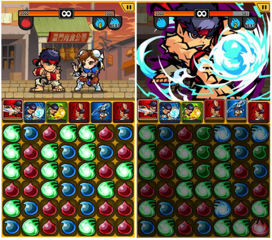 《快打旋风 Puzzle Spirits》消珠大战 手机截图