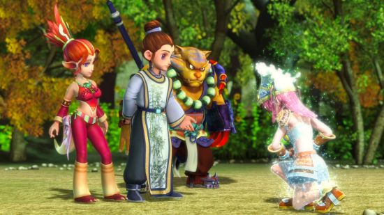 逍遥生,虎头怪,狐美人兴高采烈来到魔王寨,不想跟看家小门卫发生