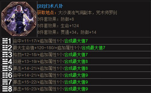 剑灵幻术八卦牌属性及获取法