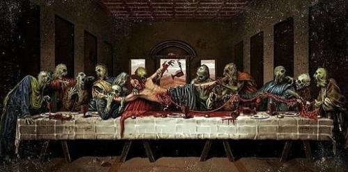 经典游戏角色诠释名画《最后的晚餐》