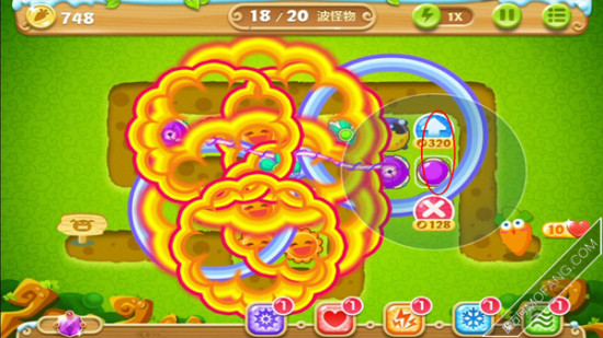 建立魔法塔(满级),来防漏掉的怪物