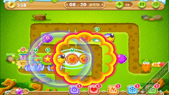 再次种植和升级太阳花塔(满级)