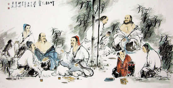 竹林七贤 图片来源于网络 竹林七贤 图片来源于网络
