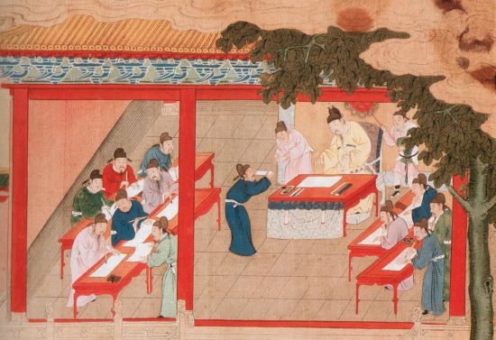 明代绘画中所描绘的殿试 明代绘画中所描绘的殿试