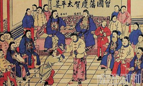 晚清年画中的清王朝的督抚们。 晚清年画中的清王朝的督抚们。