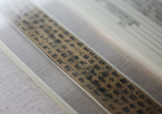 里耶出土的秦简大部分都用古隶书写成，字体工整，清晰可见。