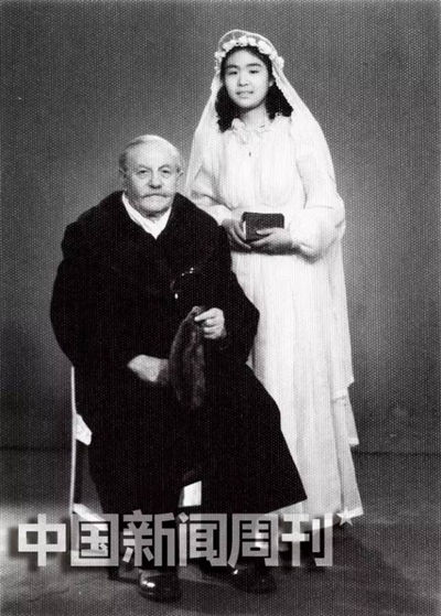 贝熙业与吴似丹的结婚照。 贝熙业与吴似丹的结婚照。