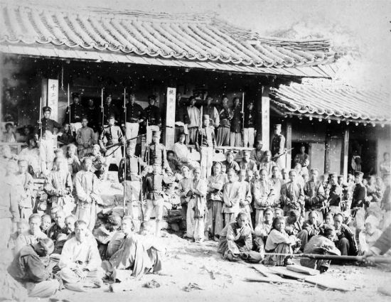甲午战争中被俘的清军士兵 甲午战争中被俘的清军士兵