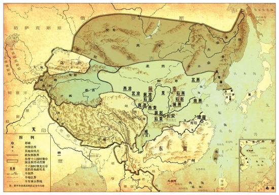 东晋时局图 东晋时局