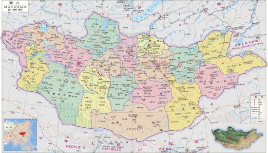 蒙古国地图 蒙古国地图