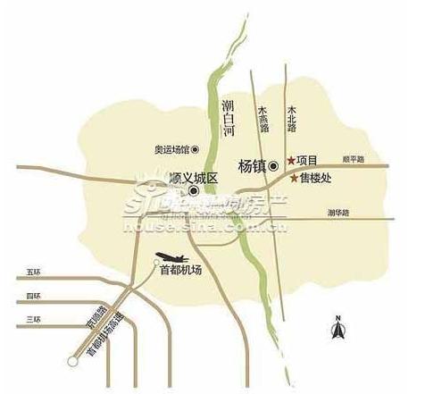 图为顺鑫郎郡项目的位置图 图为顺鑫郎郡项目的位置图