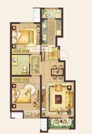 密云待售纯新盘绿地国际花都2-3居户型解析