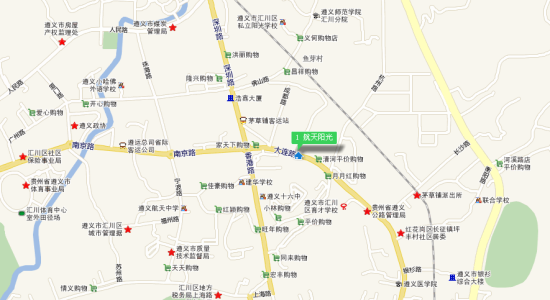 航天阳光位于遵义市汇川区大连路417旁,与深圳路,香港路,南京