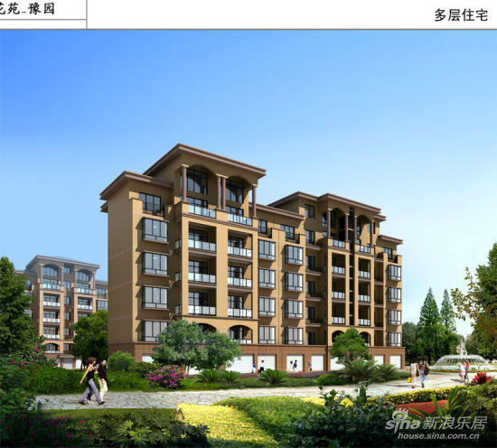 长江花苑豫园多层住宅效果图