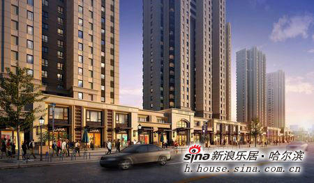 图为华润欢乐颂鎏金商街效果图 图为华润欢乐颂鎏金商街效果图
