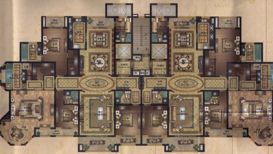 300平米最佳户型图,300平米大户型平面图 鹿城一品 300平米平层官邸户型新鲜出炉