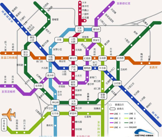 成都市地铁规划图