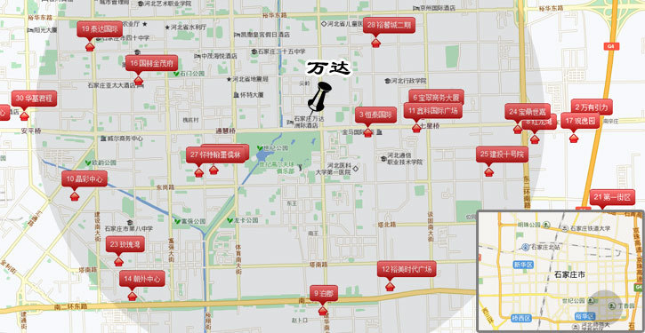万达进驻石家庄裕华区,共斥资80亿元,建筑面积183万平方米,建成