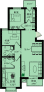 佳运园 3居 114.89㎡ 户型图