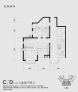 珠江峰景 15号楼CD户型三室两厅两卫 户型图