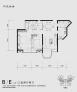 珠江峰景 16号楼BE户型三室两厅两卫 户型图