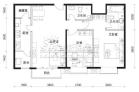 中景理想家 3号楼B2户型二室二厅二卫 90.36㎡ 户型图