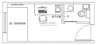 高教新城 高教大厦一居户型方案二 户型图
