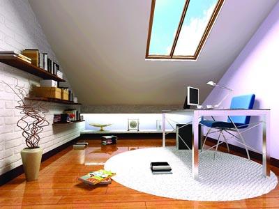 65平米玲珑雅致阁楼设计(组图)_武汉房产