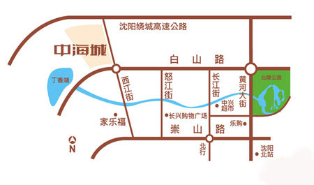 图为 中海城位置图 图为 中海城位置图