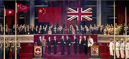 楼市新闻 正文 图为1984年油画 2007年6月29日,香港回归十周年前夕