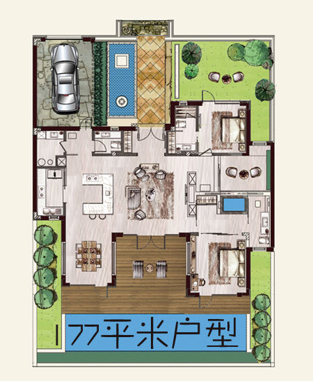 177平米别墅户型图