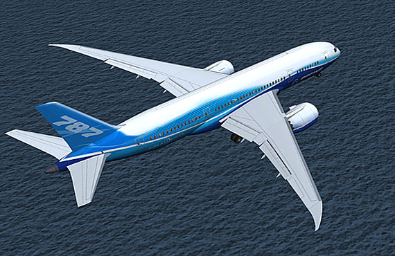 波音787客机9日在西雅图波音总部举行下线仪