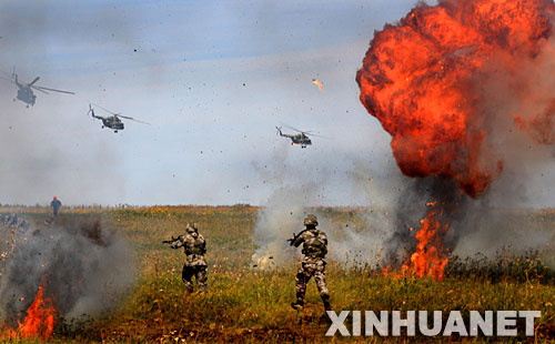 上合组织反恐联合军演实兵演习全程回顾(组图)