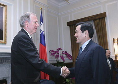 资料图:马英九接待美国亚洲基金会访问团