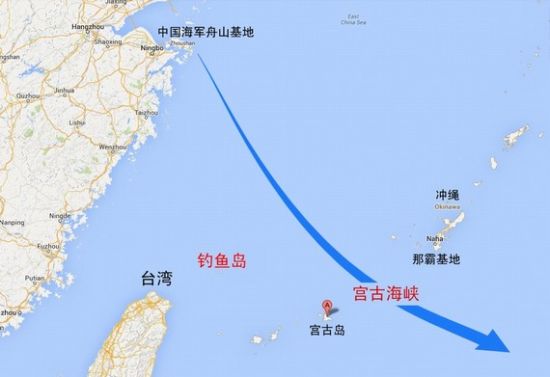 资料图:宫古海峡是我国北方海域南下和前出太平洋的关键要道。 资料图:宫古海峡是我国北方海域南下和前出太平洋的关键要道。