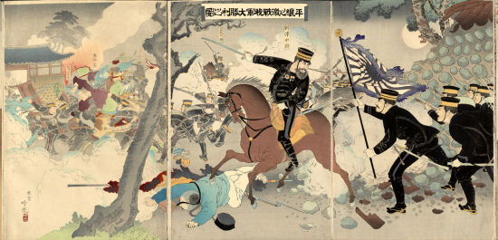 资料图:日本浮世绘,甲午战争 资料图:日本浮世绘,甲午战争